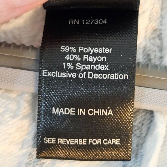 Ali Miles Striped Top Large Off-Shoulder White Navy Bell Sleeve Boho - Picture 7 of 11